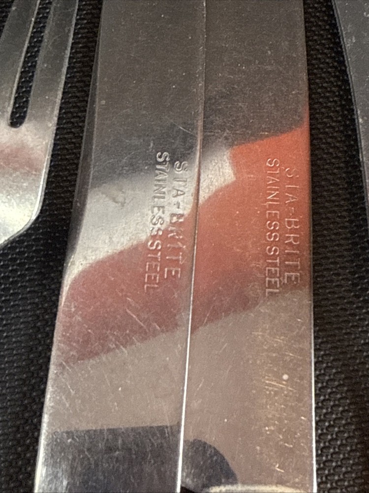 BAKELITE Sta-Brite Cherry Red Handled Silverware Set Spoons Fork Knife Butter