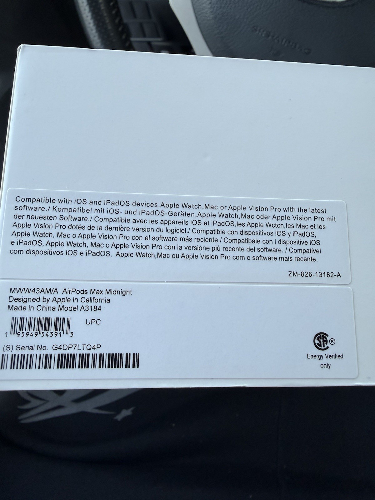 Airpod max midnight (brand New Sealed)