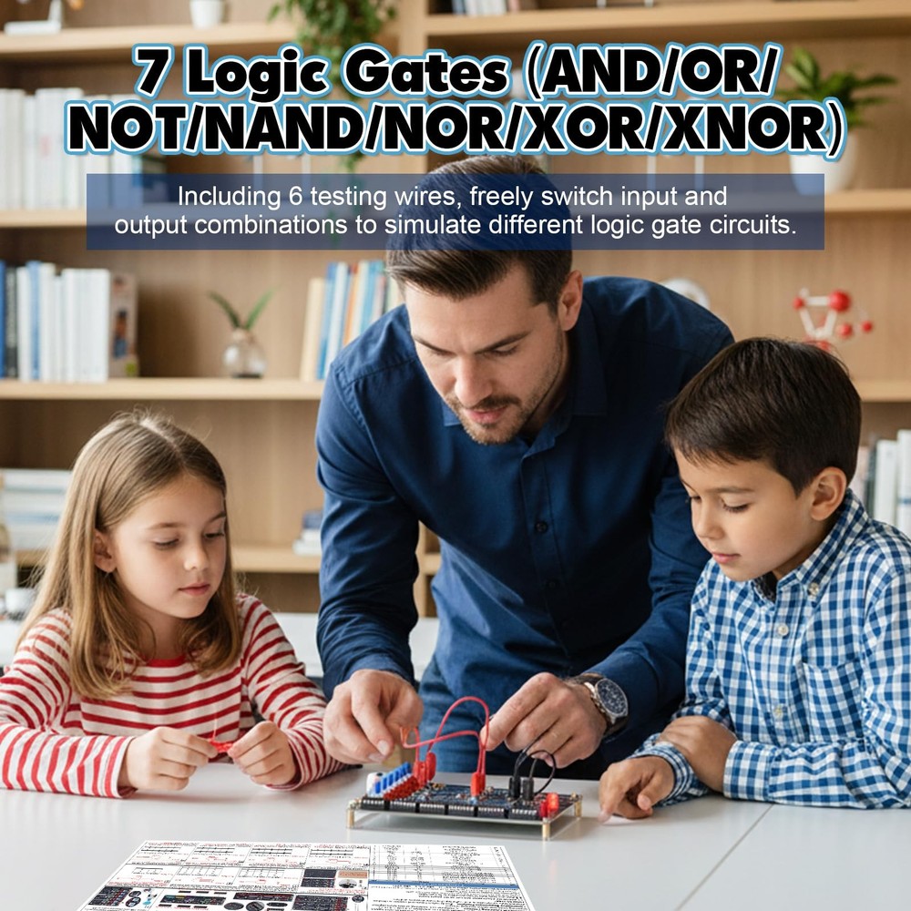 DIY Logic Gate Circuit Soldering Kit–Basic Logic Gate Learning Kit with Inter...