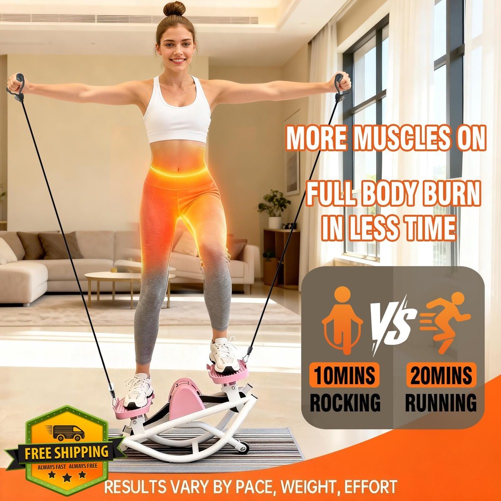 Flexella Rock Stepper Exercise Machine Full Body Low Impact Bands