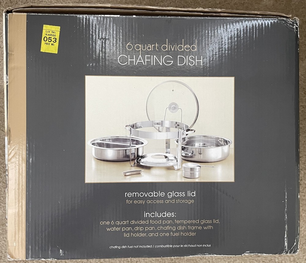 Bed Bath and Beyond 6 Quart Divided Chafing Dish