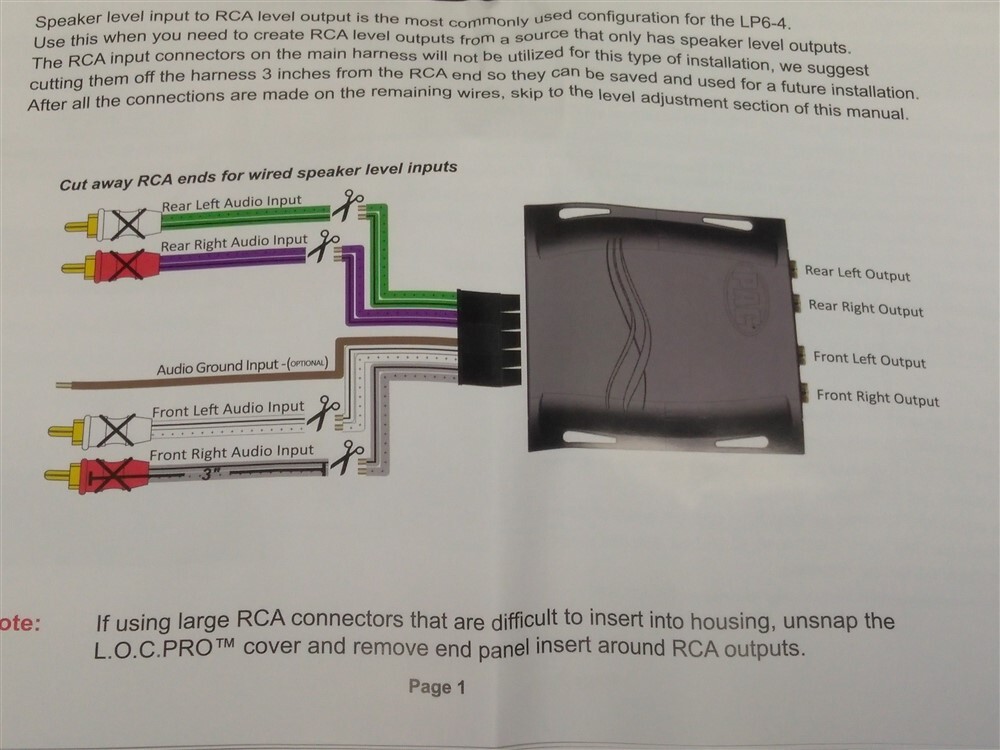 PAC - LocPRO 4-Channel Line Output Converter LP6-4 - Black/Blue