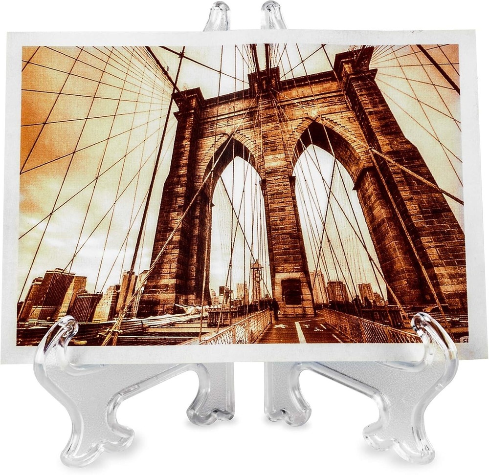 12 Clear Display Stands for Plates and Event Decorations - Elegant & Functional
