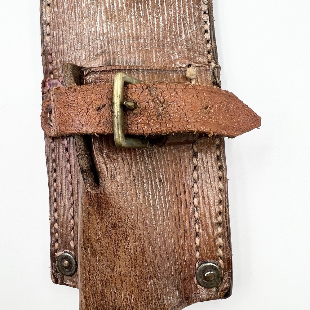 Genuine WW1 Pattern 1914 Leather Frog & Tab WD Marked
