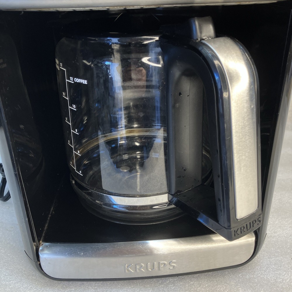 Krups EC314 ThermoBrew Technology 12 Cup Glass Carafe Programmable Coffee Maker