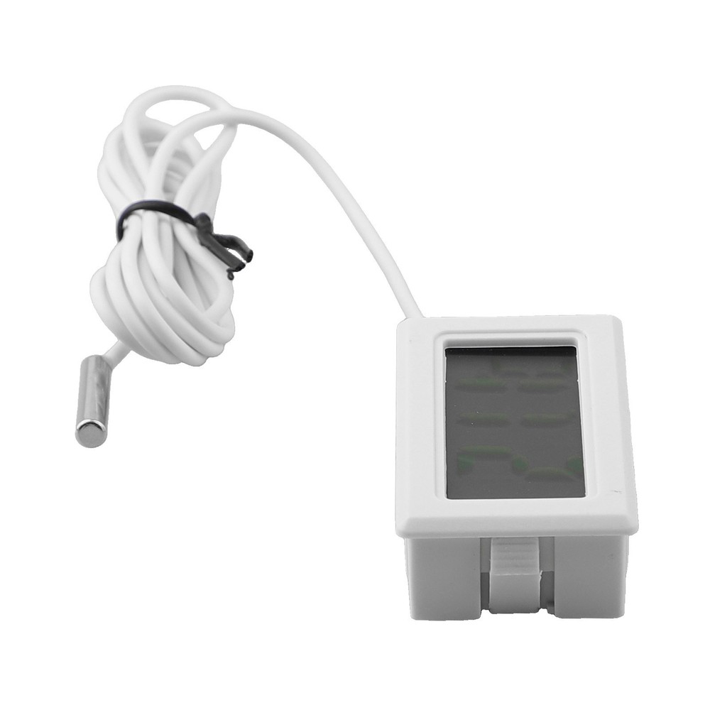 White Digital LCD Thermometer Set with Long Probe for Accurate Readings