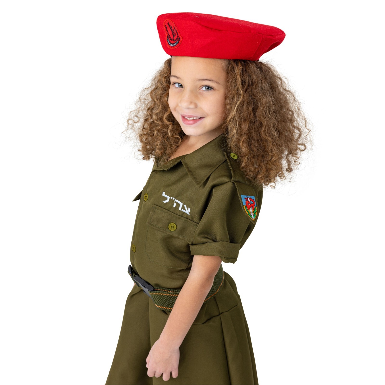 Dress Up America Israeli Soldier Costume for Girls - Army Uniform for Kids