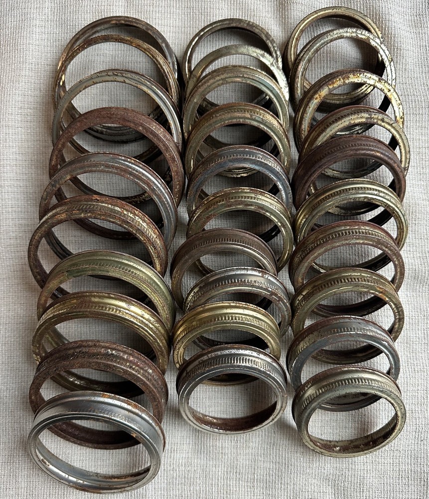 30 Rusty Jar Rings For Crafts