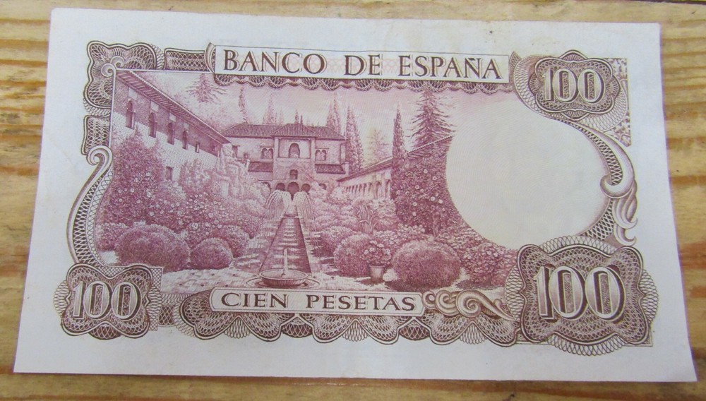1970 + 100 Pesetas Spain Banknote