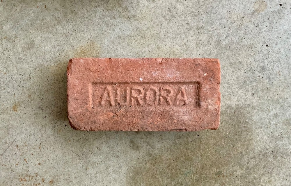 Antique building brick AURORA.  Excellent condition