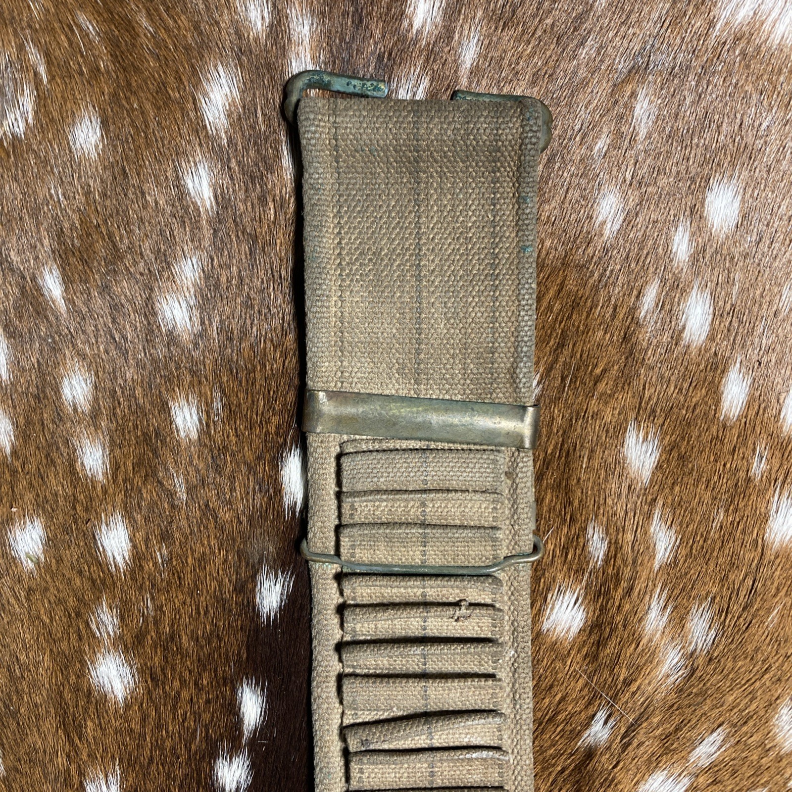 SPANISH AMERICAN WAR U.S. KRAG AMMO CANVAS BELT 45 SLOTS 30-40 Krag ?