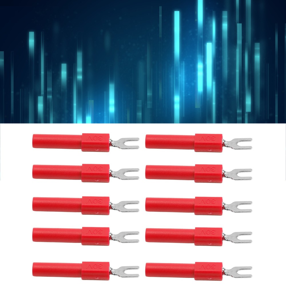 10pcs Fork Spade Wire Connectors High Quality Testing Multimeter Trending↑