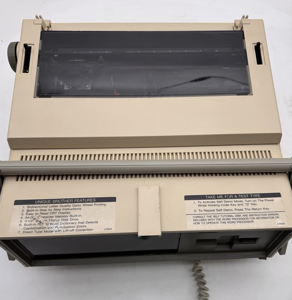 Brother WP-55 Desktop Word Processor Vintage Tested Powers On READ