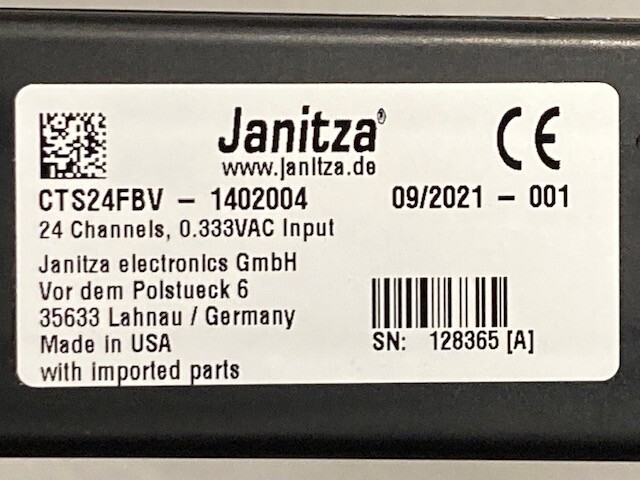 Janitza Floating Interface Board 24 Channels CTS24FBV - NEW - FAST SHIPPING