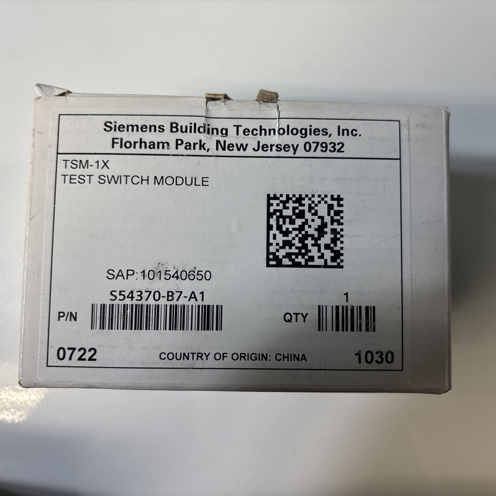 New Siemens ~  TSM-1X  ~ Test Switch Module NIB