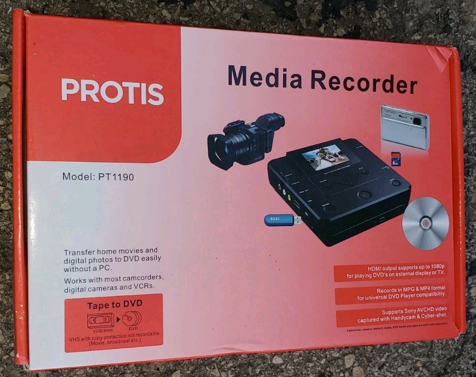 PROTIS Multi-function Media Recorder PT1190 DVD Recorder / Player HDMI USB AV SD