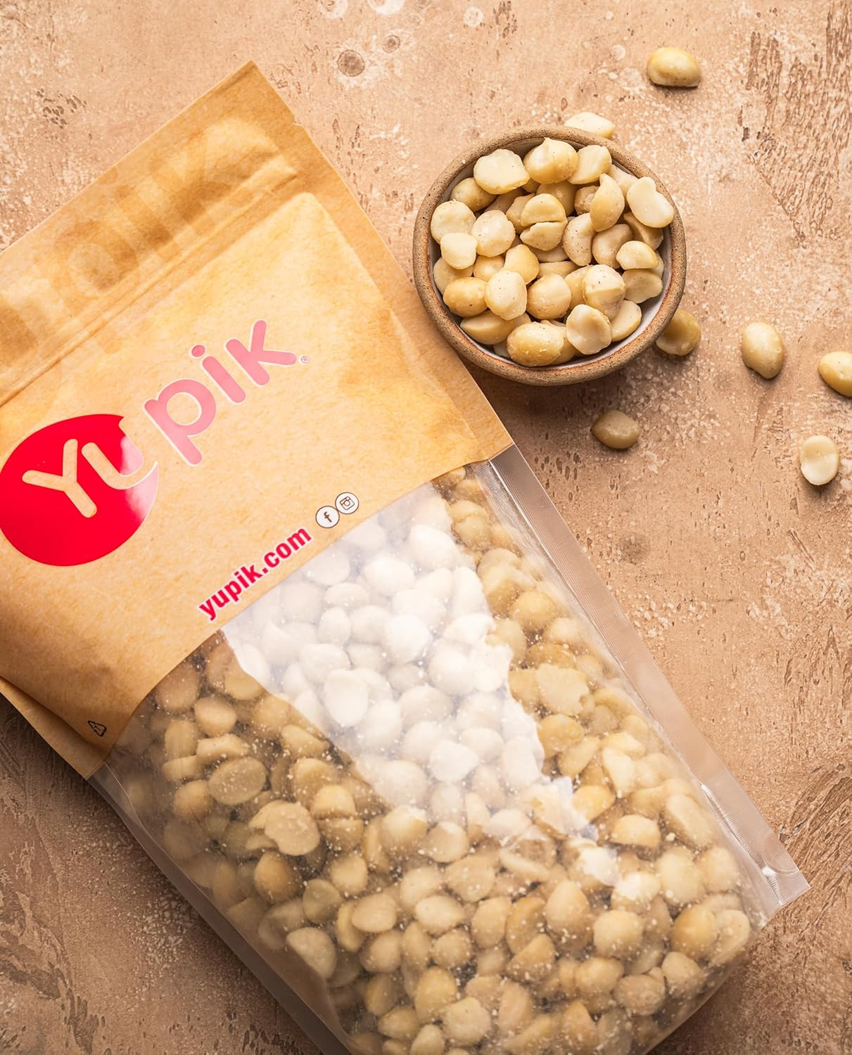 Yupik Macadamia Nuts, Medium Pieces, 2.2 Lb (35.2 Oz), Raw and Unsalted, Gluten-