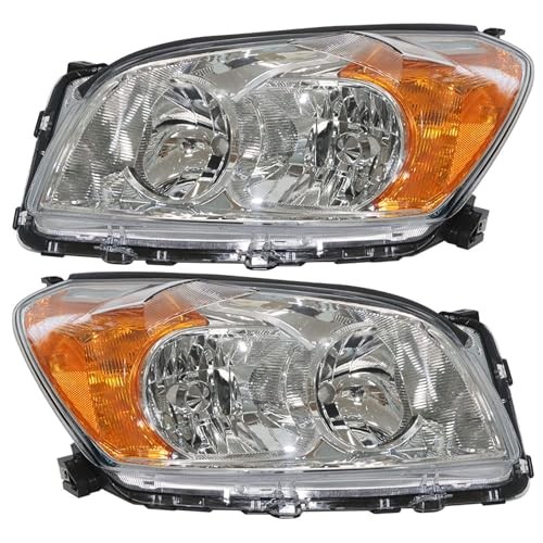 Driver and Passenger Side Halogen Headlights Assembly Repalcement for RAV 4