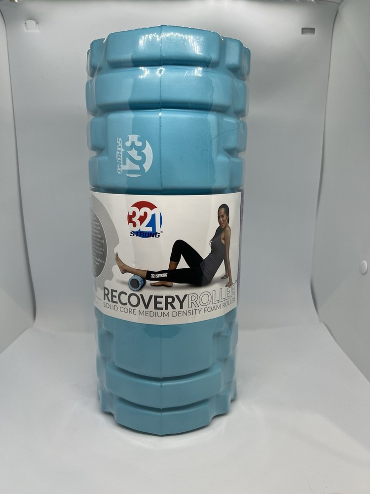 321 Strong Recovery Foam Roller – Medium Density – 13” Aqua Blue