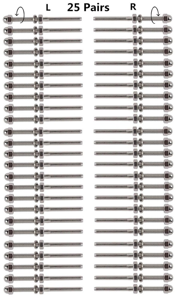 Threaded Terminal Stud End,Stainless Steel Stair Railing,for 1/8" Cable Deck ...