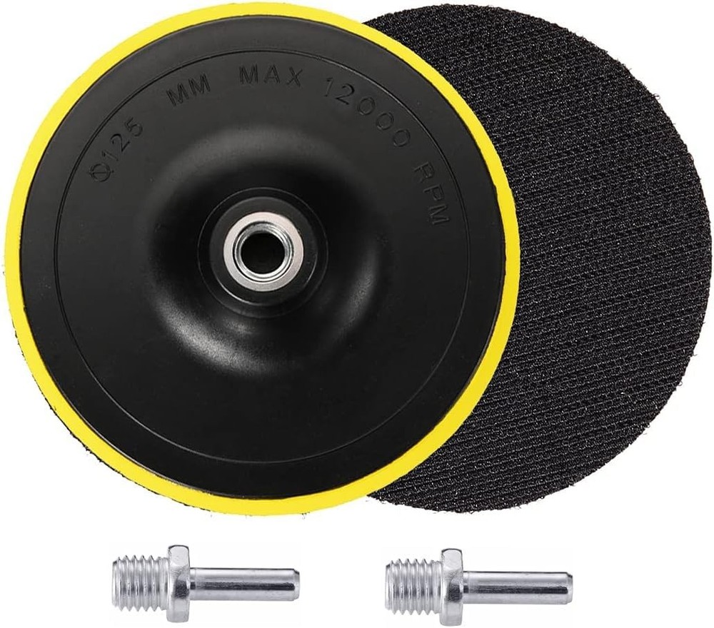 2 Pack 5 Inch Hook and Loop Backing Pad Sanding Holder Polishing Backer Plate