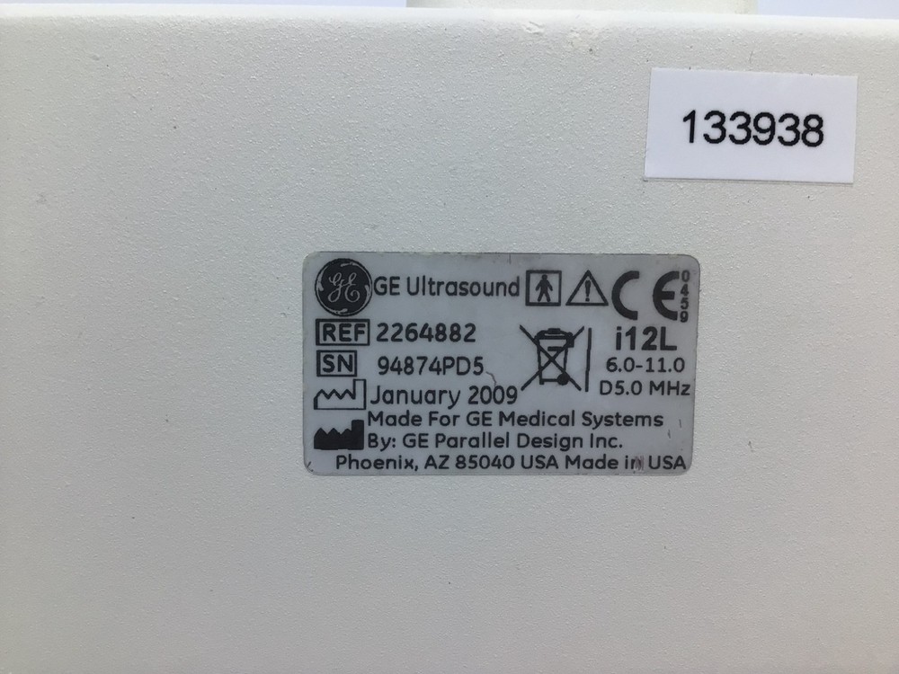 2009 GE i12L Linear Array Ultrasound Probe