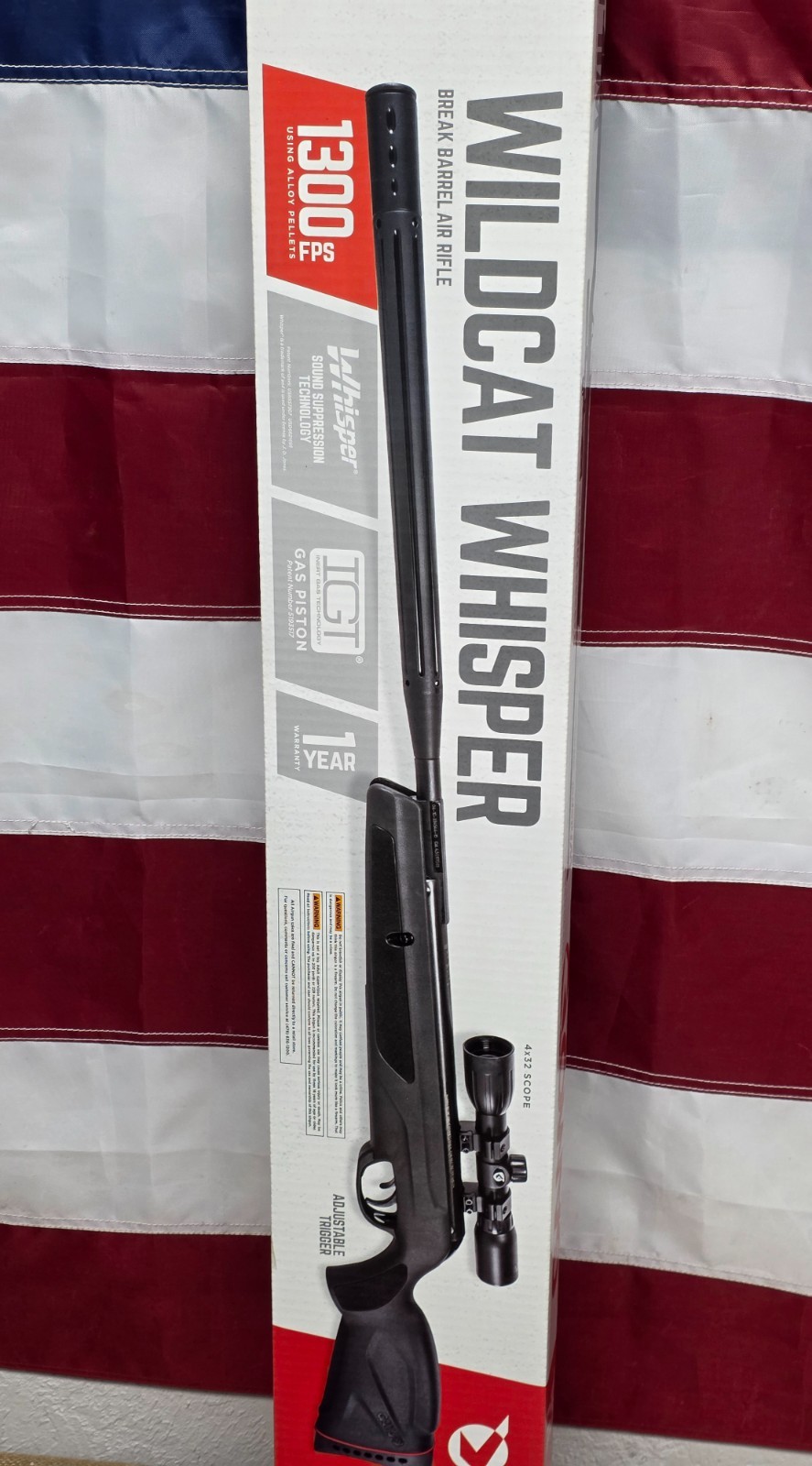 Gamo Wildcat Whisper .177 Cal Pellet w 4x32mm Scope Air Rifle - 6110067854