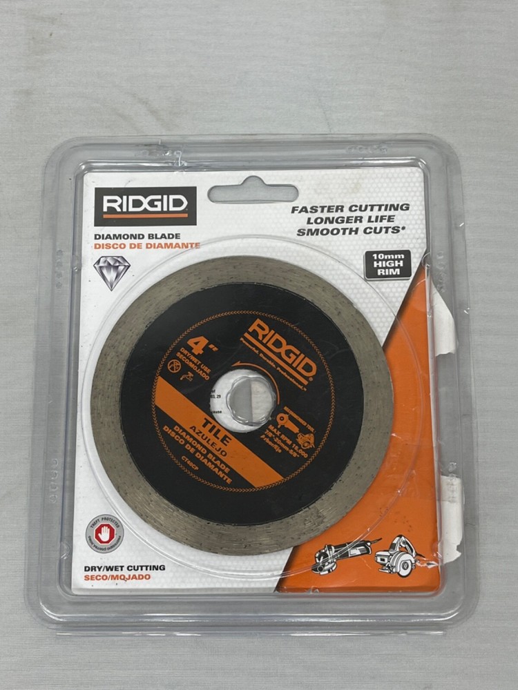 RIDGID HD-CT40CP 4" Tile Diamond Blade Continuous Rim Open Package
