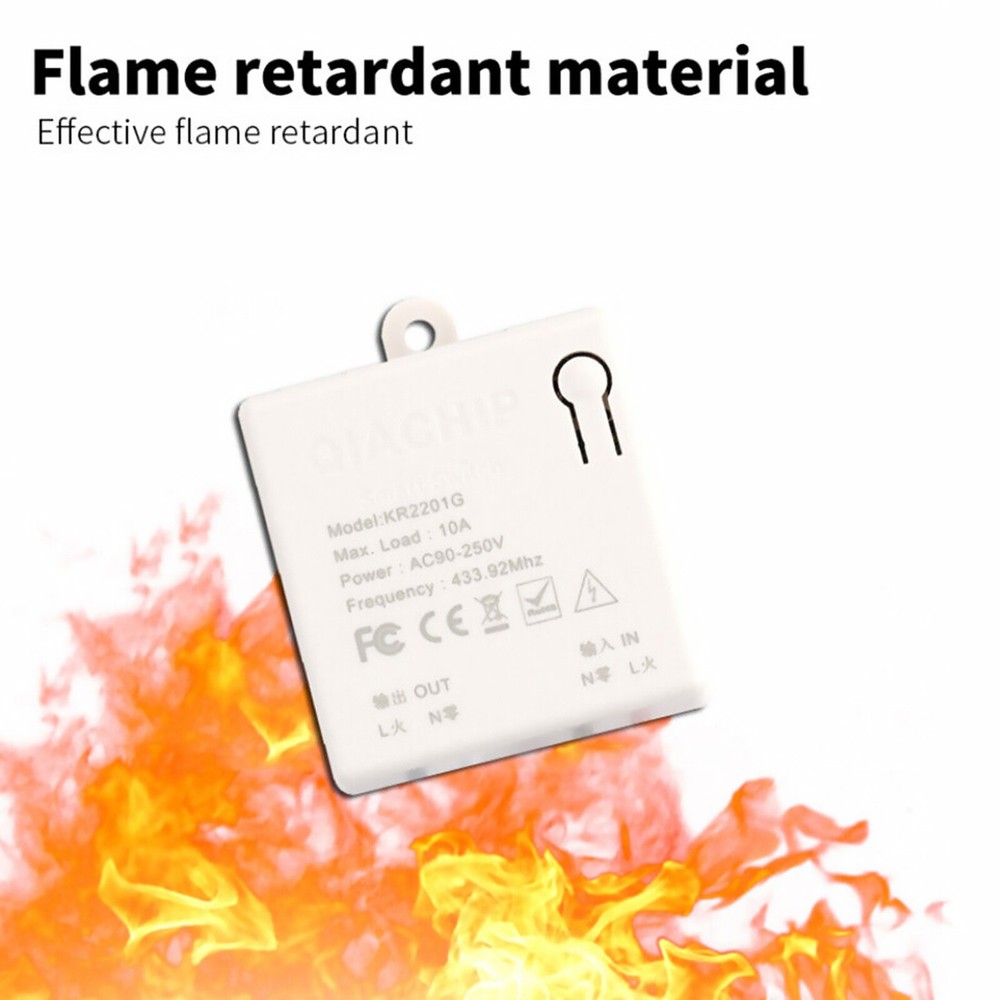 AC 90V~250V 10A 433mhz Receiver Module Wireless Light Switch Anti-interference