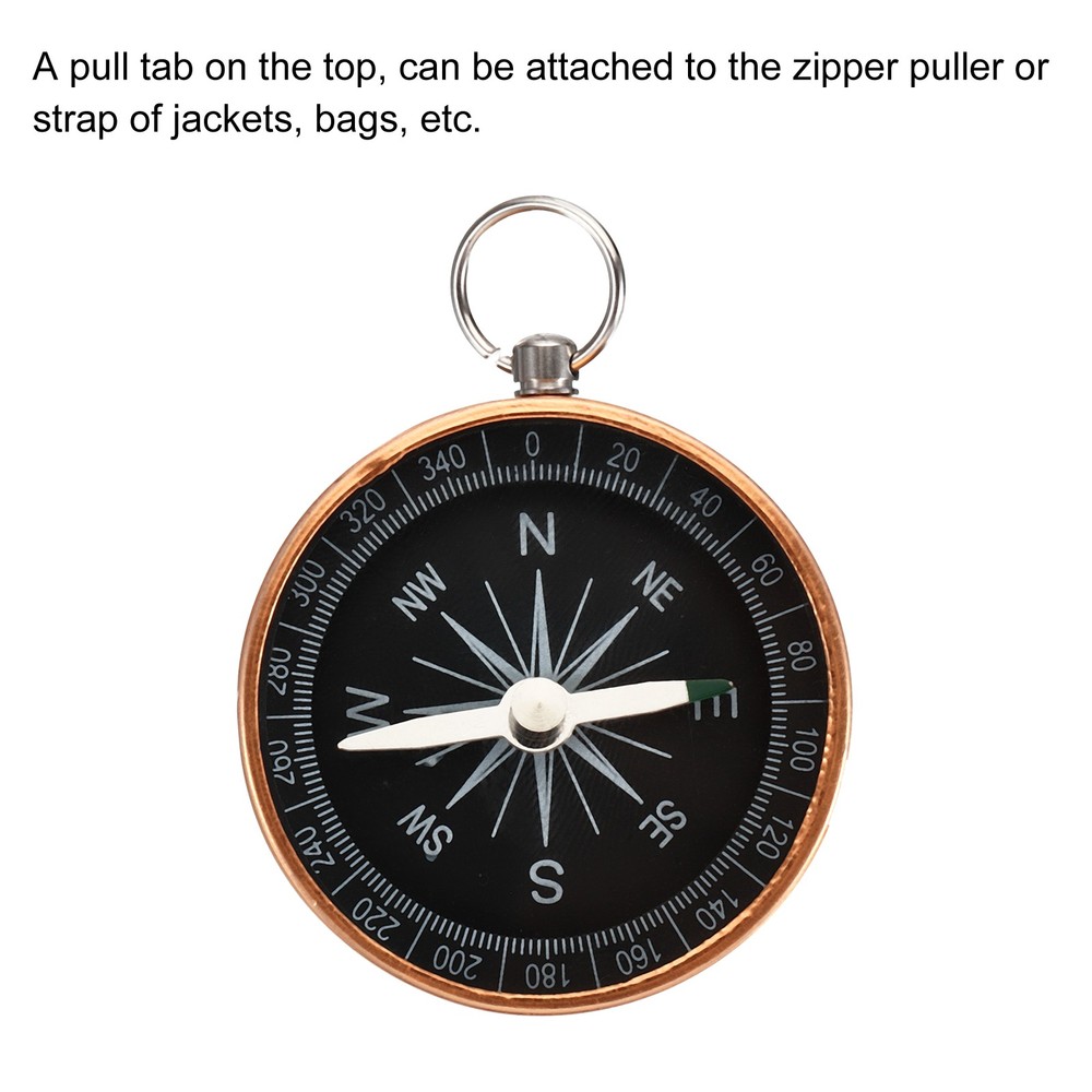 1Pcs with Key Ring Pocket Compass Navigation Compass for Outdoor