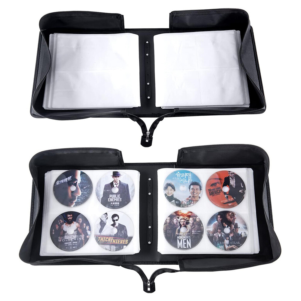 2Pack 1040 Capacity DVD Binder Case CD Wallets Storage Organizer Holder Booklet