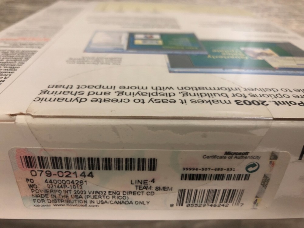 Microsoft PowerPoint 2003 Boxed Factory Sealed