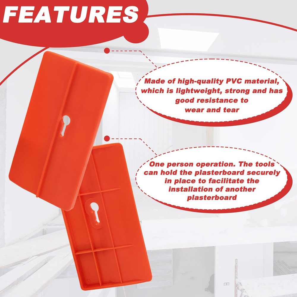 10 Pcs Drywall Fitting Tool Support The Plaster Board in Place While Installi...