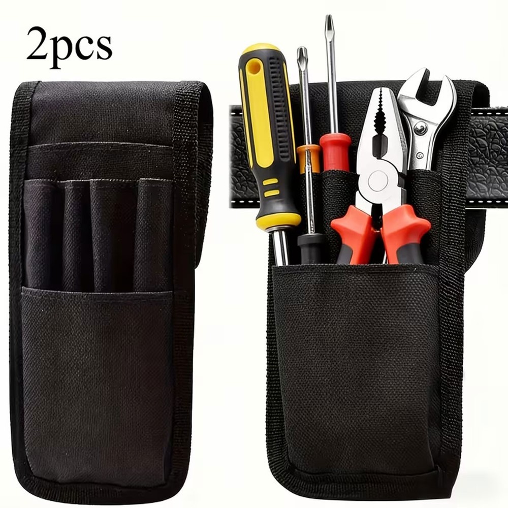 2 Pcs Belt Pen Holder, Multifunctional Adjustable Black