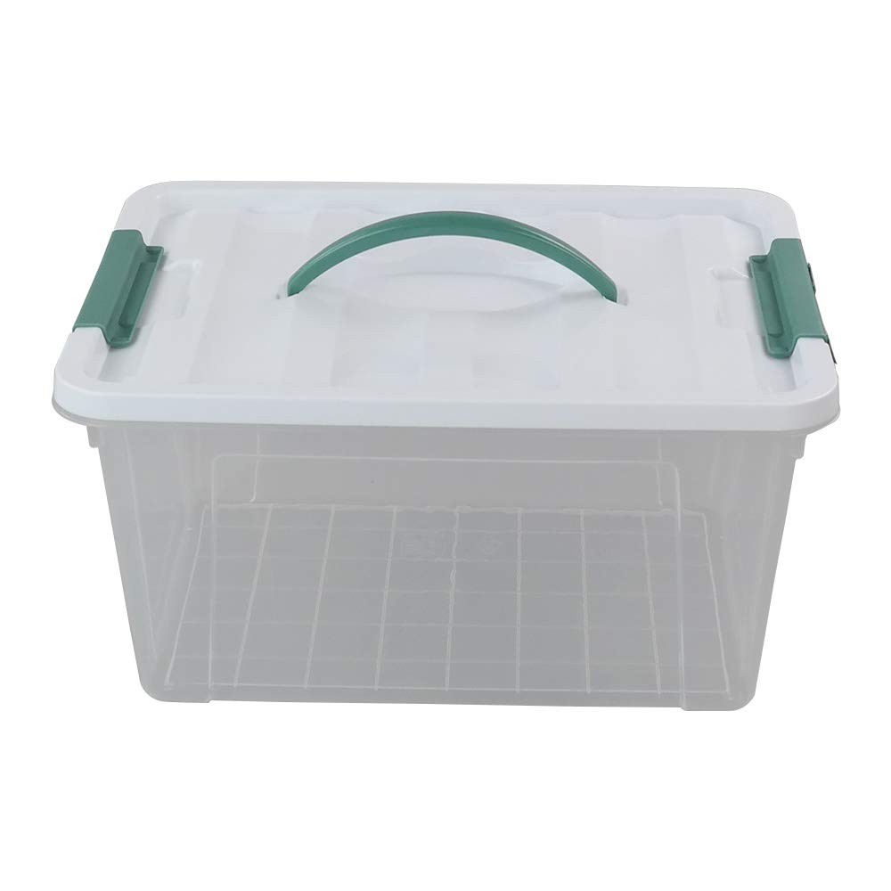 14 Quart Clear Storage Bins with Lid and Handle, Multipurpose Stackable Plast...