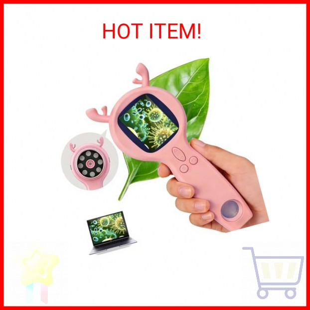 Handheld Digital Microscope, STEM Educational Science Learning Activity Kit, 500