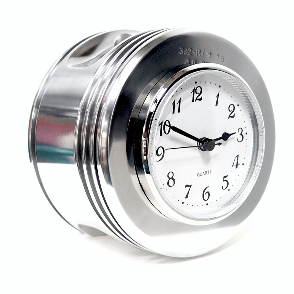 1940's Radial Engine BEECHCRAFT STAGGERWING Piston Chrome Aviation Desk Clock