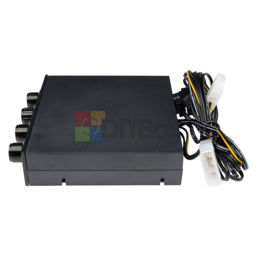 3.5" PC HDD CPU 4 CH Four Channel Fan Speed Controller Led Cooling Front Panel