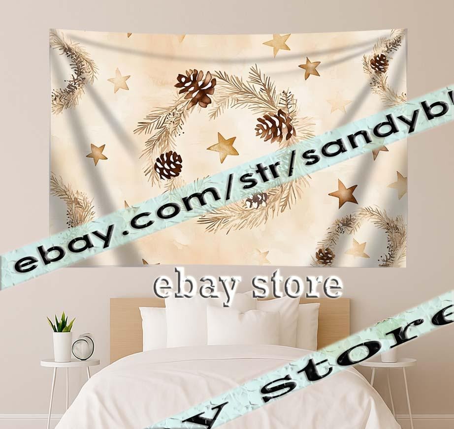 Modern Rustic Tapestry Winter Decor 39X59 in