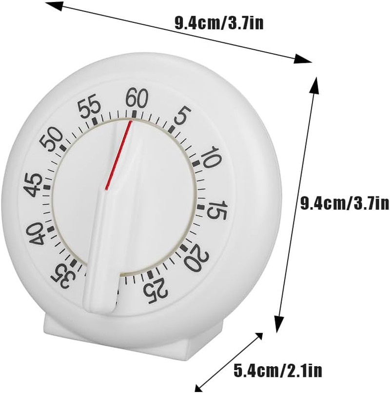 Kitchen Timer Manual, 60 Minutes Round Shape Timer Cooking Ring Mechanical Count