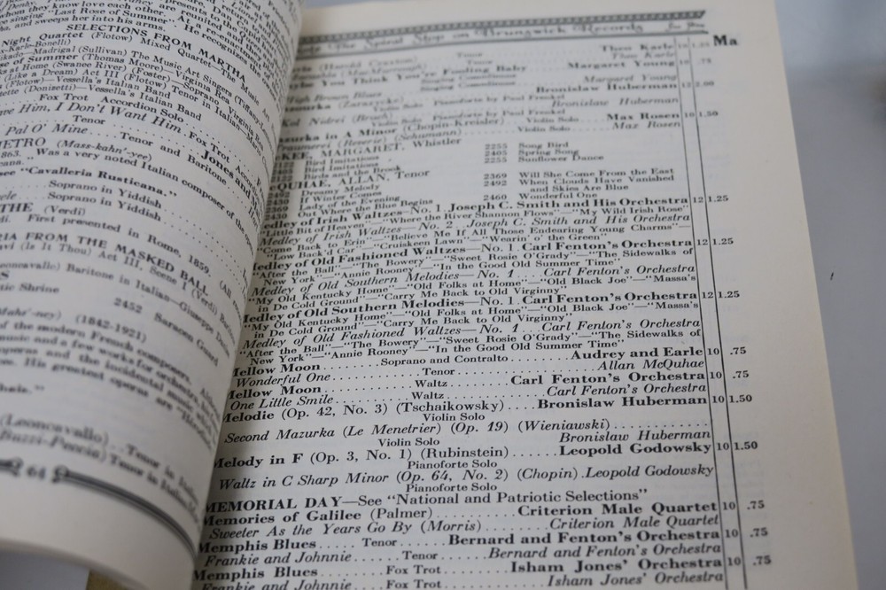 1924 Brunswick Records Catalog