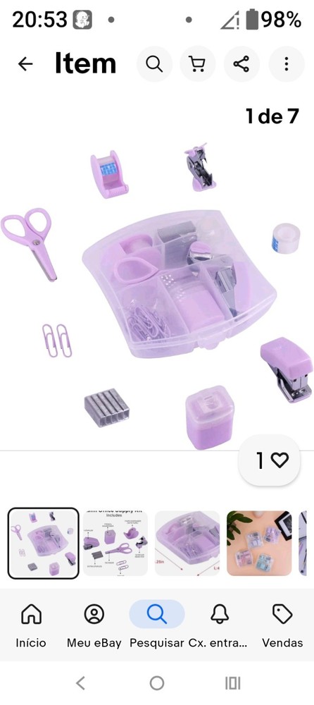 Mini Office Supply Kits – Includes Stapler,Scissors, Staple Purple