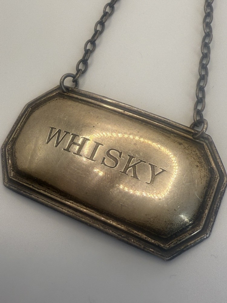 Sterling Silver Whisky Decanter Label