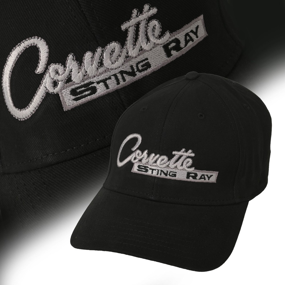 1963-1967 Corvette C2 Sting Ray Hat- Black Adjustable