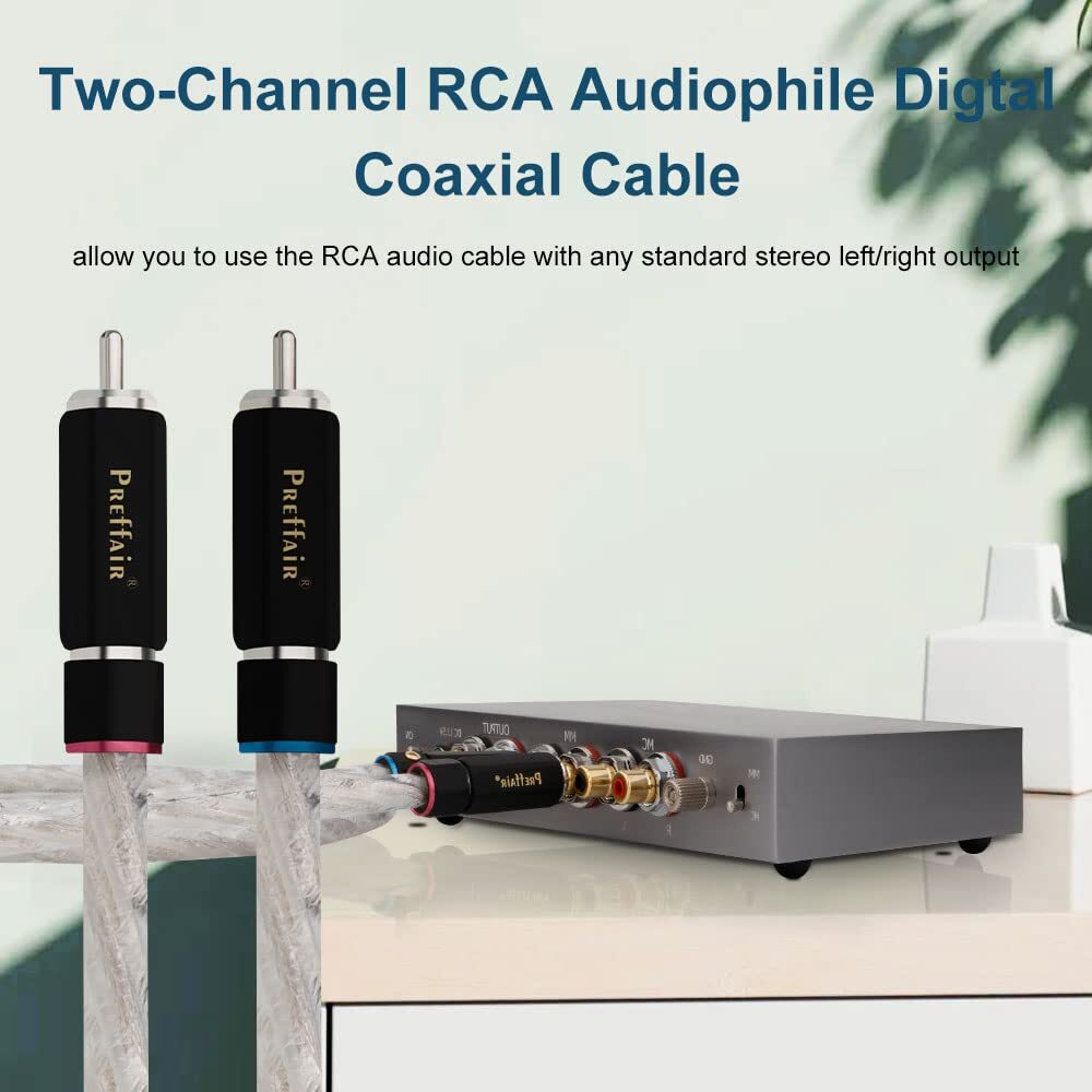 high-end OCC Silver Plated audio wire 2RCA plug cable HIFI audio amplifier cable