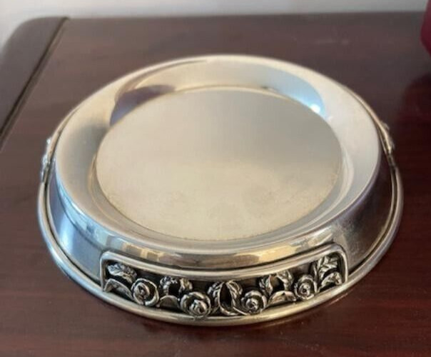 Dabba Sterling Silver Kiddush Cup With Exquisite Silver Coaster