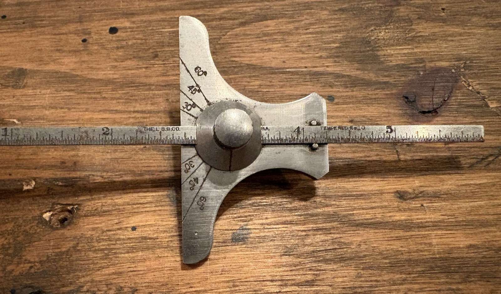 Starrett #236 Depth Angle Gauge Gage 6" Rule 0-60 Degrees Antique Machinist Tool