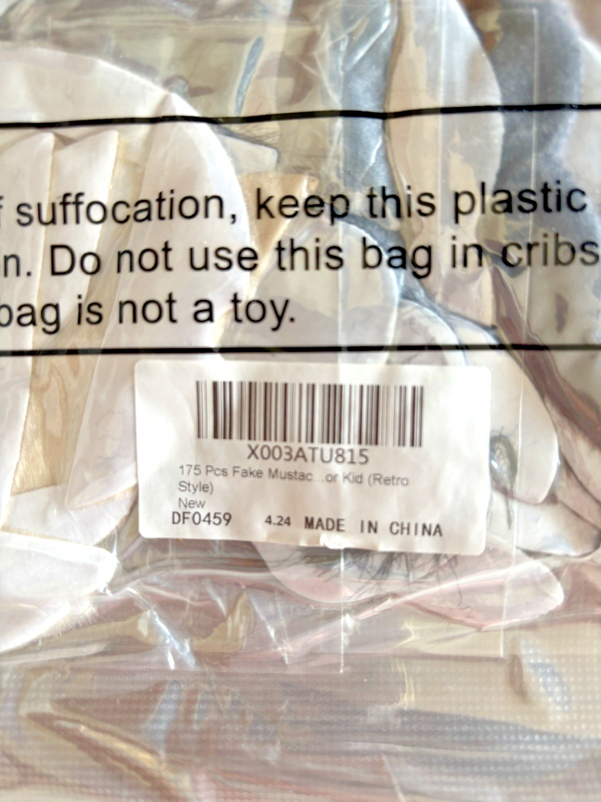 175 PIECES STICK ON FAKE MUSTACHES FOR ANY OCCASION BRAND NEW