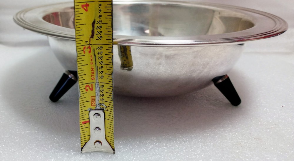 Vtg MCM F. B. Rogers Silver Plate Sputnik Atomic UFO Lidded Serving Dish 5844