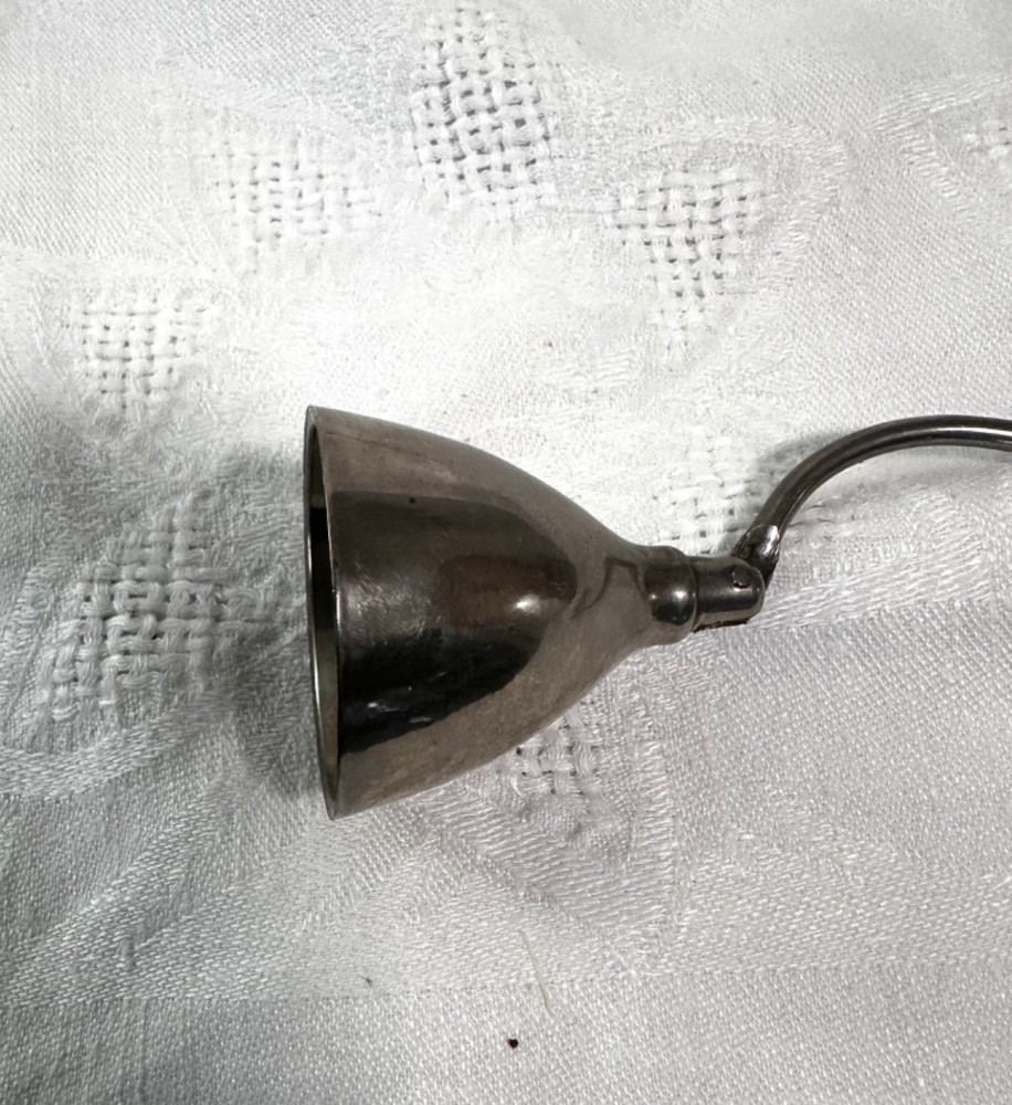12" Silver plate Candle Snuffer with spiral design handle